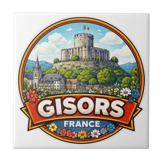 フランスのジゾール タイル (正面)