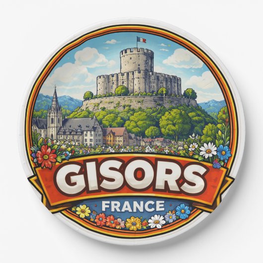 フランスのジゾール ペーパープレート (正面)