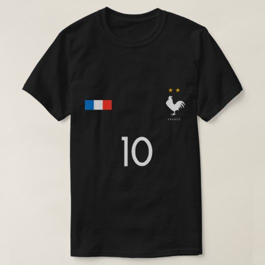 フランスのジャージーシャツ10サッカーフランスのメンズ Tシャツ (デザイン正面)