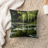 フランスのジヴェルニーにあるモネのユリの池 クッション (ブランケット)