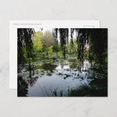 フランスのジヴェルニーにあるモネのユリ池 ポストカード (正面/裏面)