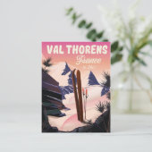 フランスのスキーポスター、Val Thorens氏 ポストカード (スタンド正面)