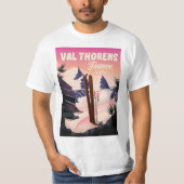 フランスのスキーポスター、Val Thorens氏 Tシャツ (正面)