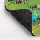 フランスのスキー旅行ポスター、Serre Chevalier マウスパッド (コーナー)