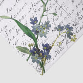 フランスのスクリプトヴィンテージ忘れMe Not Birdはがき 薄葉紙 (詳細)