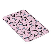 フランスのスタイルの衣装を着たエッフェルタワー柄の猫 マグネット (右側)