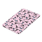 フランスのスタイルの衣装を着たエッフェルタワー柄の猫 マグネット (左側)