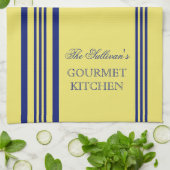 フランスのスタイルストライプキッパーソナライズされたチンタオル キッチンタオル (折り畳み)