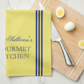 フランスのスタイルストライプキッパーソナライズされたチンタオル キッチンタオル (四つ折り)