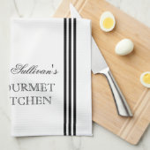 フランスのスタイルストライプキッパーソナライズされたチンタオル キッチンタオル (四つ折り)