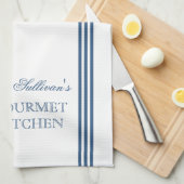 フランスのスタイルストライプキッパーソナライズされたチンタオル キッチンタオル (四つ折り)