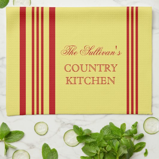フランスのスタイルストライプキッパーソナライズされたチンタオル キッチンタオル (折り畳み)