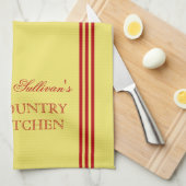 フランスのスタイルストライプキッパーソナライズされたチンタオル キッチンタオル (四つ折り)