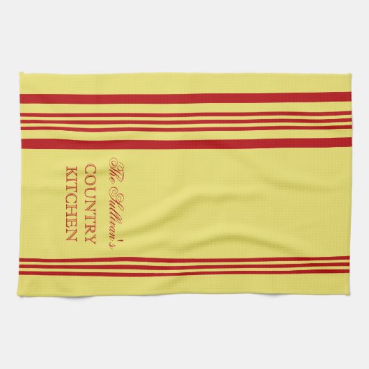 フランスのスタイルストライプキッパーソナライズされたチンタオル キッチンタオル (横)