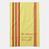 フランスのスタイルストライプキッパーソナライズされたチンタオル キッチンタオル (縦)