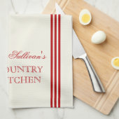 フランスのスタイルストライプキッパーソナライズされたチンタオル キッチンタオル (四つ折り)