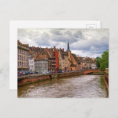 フランスのストラスブールにあるサンニコラス波止場 ポストカード (正面/裏面)