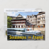 フランスのストラスブールのイル川のクルージング ポストカード (正面/裏面)