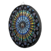 フランスのストラスブールのステンドグラスバラ窓 ダーツボード (正面右)