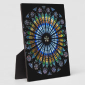 フランスのストラスブールのステンドグラスバラ窓 フォトプラーク (側面)