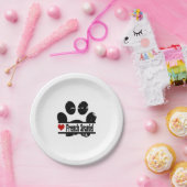 フランスのスパニエル犬ドッグポープリント ペーパープレート (パーティー)