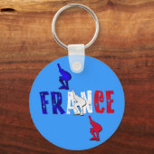 フランスのスピードスケートで滑るパティナージュ・デ・ヴィテッセ・ギフト キーホルダー (正面)