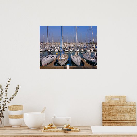 フランスのセントヴァーストラフーグ港 ポスター (キッチン)