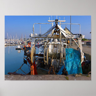 フランスのセントヴァーストラフーグ港 ポスター