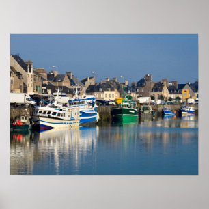 フランスのセントヴァーストラフーグ港 ポスター