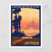 フランスのセント・ミシェルへの遠足、ヴィンテージ旅行 ポストカード (正面)