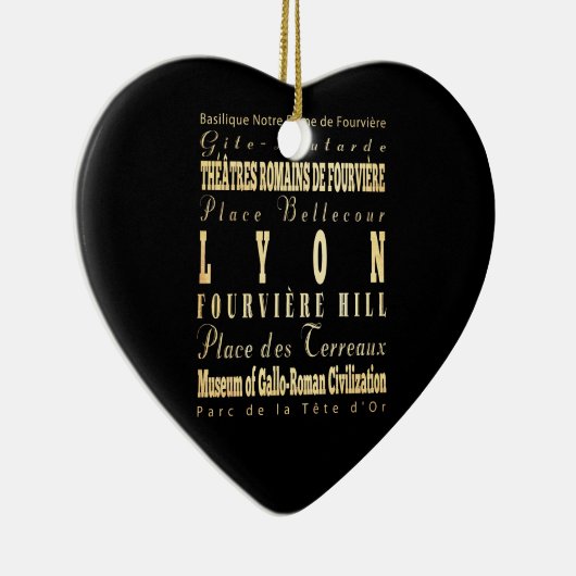 フランスのタイポグラフィの芸術のライオン都市 セラミックオーナメント (右)