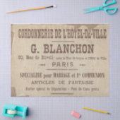 フランスのタイポグラフィ破れたエッジデカップパリシューズ 薄葉紙 (クラフト)