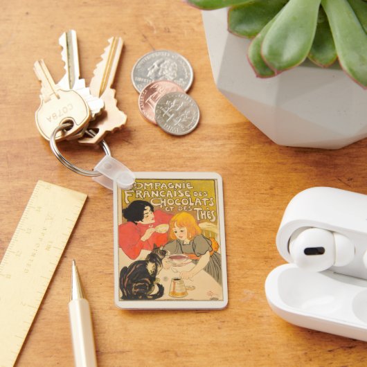 フランスのチョコレートと紅茶会社、アール・ヌーヴォー キーホルダー (デスク)