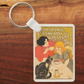 フランスのチョコレートと紅茶会社、アール・ヌーヴォー キーホルダー (正面)