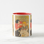 フランスのチョコレートと紅茶会社、アール・ヌーヴォー マグカップ (中央)