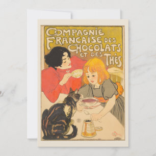 フランスのチョコレートと紅茶会社、アール・ヌーヴォー 招待状