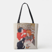 フランスのチョコレートパーティー Steinlen アート トートバッグ (裏面)