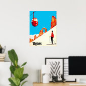 フランスのティニュスでスキー場を提供 ポスター (ホームオフィス)