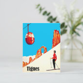 フランスのティニュスでスキー場を提供 ポストカード (スタンド正面)