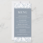 フランスのテーマダスティブルーフローラのメ結婚ニュー・カード (正面)