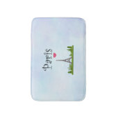 フランスのデザイン-エッフェルタワーinパリ バスマット (正面縦)