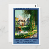 フランスのトゥールラヴィルがヴィンテージ旅行ポスターを復元 ポストカード (正面/裏面)