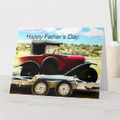 フランスのトレーラーで古いシトロエンの車 カード (正面)