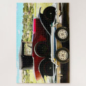 フランスのトレーラーで古いシトロエンの車 ジグソーパズル (縦)