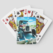 フランスのトレーラーで古いシトロエンの車 トランプ (裏面)