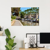 フランスのナルボンヌ運河 ポスター (ホームオフィス)