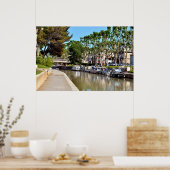 フランスのナルボンヌ運河 ポスター (キッチン)