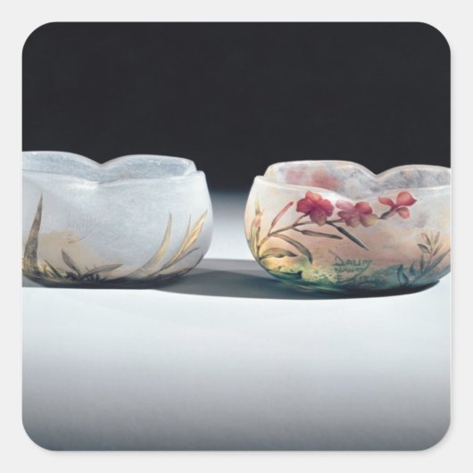 フランスのナンシー・ダウムによる2杯 スクエアシール (正面)