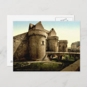 フランスのナント城への入口 ポストカード (正面/裏面)