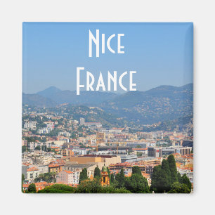 フランスのニースの都市の空中写真 マグネット